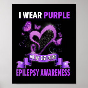 Affiche Epilepsie Sensibilisation Je Porte Violet Pour Mon