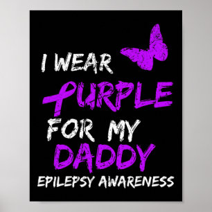 Affiche Epilepsie Sensibilisation Je Porte Violet Pour Mon