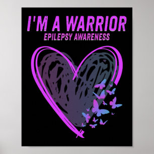 Affiche Epilepsie Sensibilisation Je suis un guerrier papi