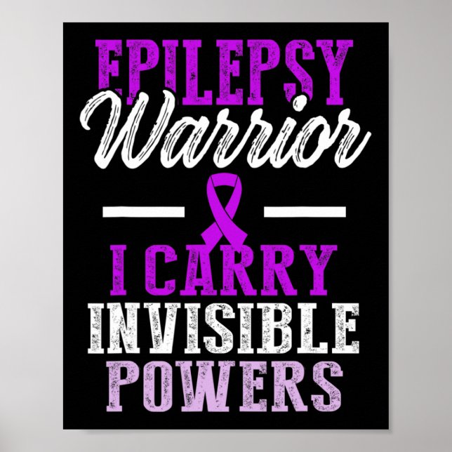 Affiche Epilepsy Awareness Epileptic Warrior Survivor 11  (Devant)