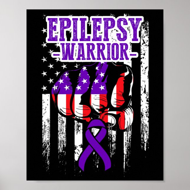 Affiche Epilepsy Awareness Epileptic Warrior Survivor 22  (Devant)