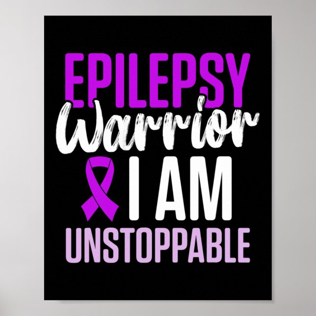Affiche Epilepsy Awareness Epileptic Warrior Survivor 23  (Devant)