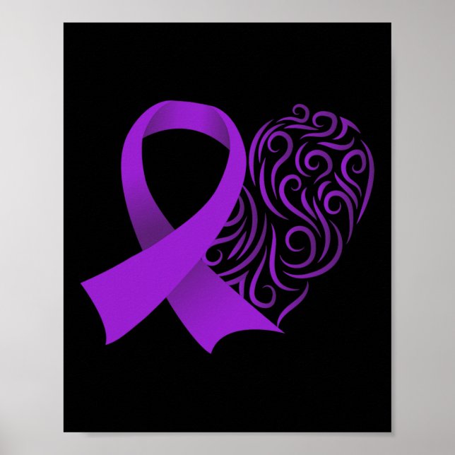 Affiche Epilepsy Awareness Month Purple Ribbon Advocacy Ep (Devant)
