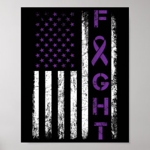 Affiche Epilepsy Fighter USA Drapeau - Fight Epilepsy Awar