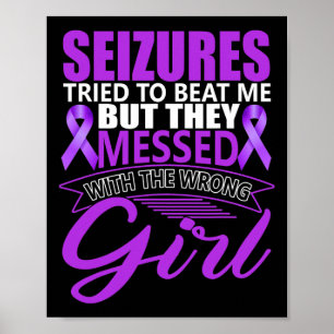Affiche Epilepsy Seizure Neurological Disorder Purple Ribb