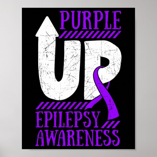 Affiche Epilepsy Warrior Day Epileptic Ribbon Epilepsia Pu (Devant)