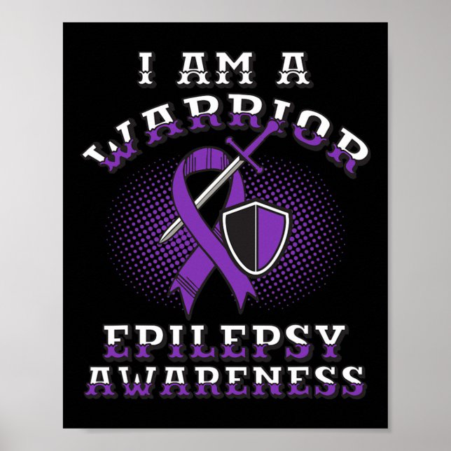 Affiche Epilepsy Warrior Epilepsia Epilepsie Epileptic Sei (Devant)