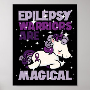 Affiche Epilepsy Warrior Epileptic Day Purple Unicorn Amou