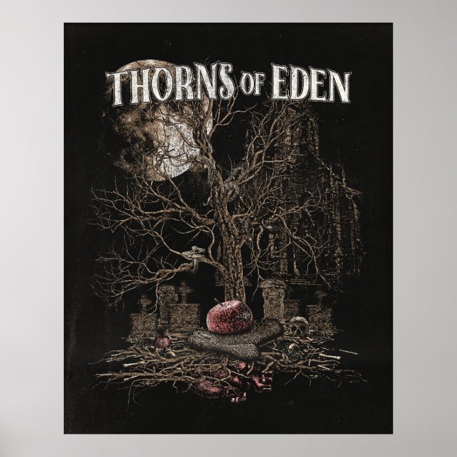 Affiche Épines d'Eden - Conception de streetwear gothique (Devant)