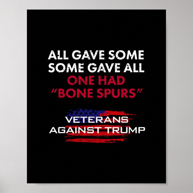 Affiche Épines osseuses évitant le brouillon anti-Trump de (Devant)