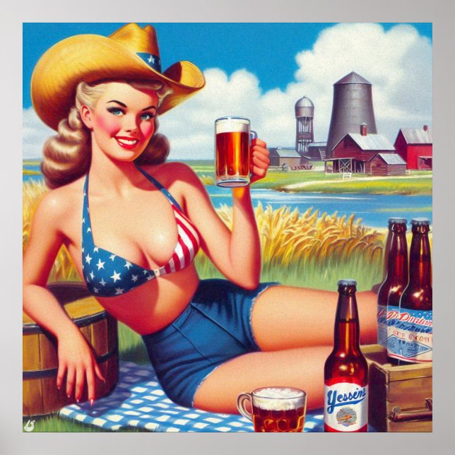 Affiche Épingle de campagne de bière (Devant)