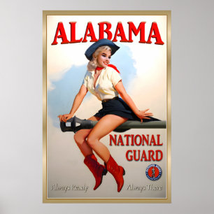 Affiche Épingle de la Garde nationale de l'ALABAMA de Mari