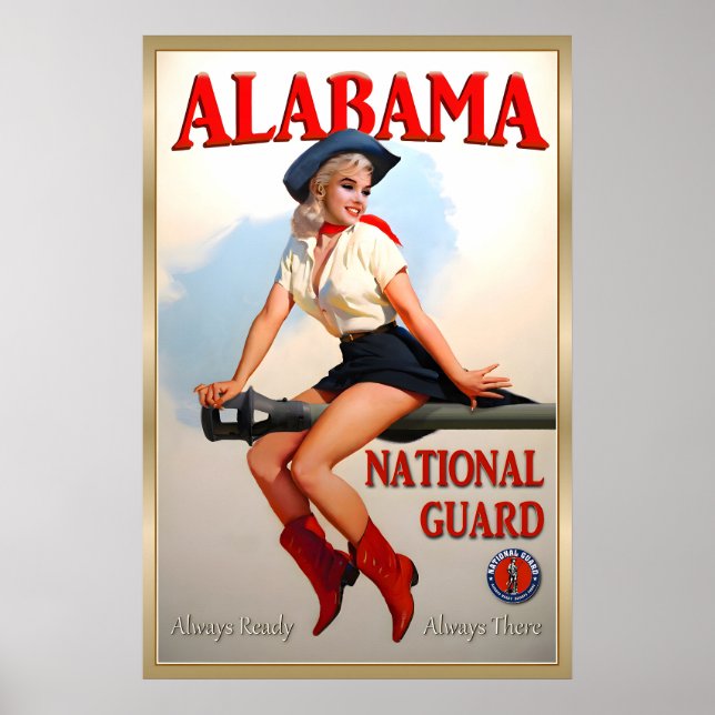 Affiche Épingle de la Garde nationale de l'ALABAMA de Mari (Devant)