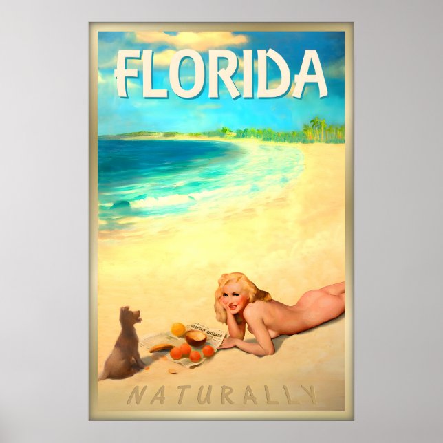 Affiche Épingle de plage FLORIDE Naturellement MARILYN MON (Devant)