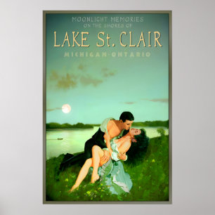 Affiche Épingle de voyage Souvenirs au clair de lune du la