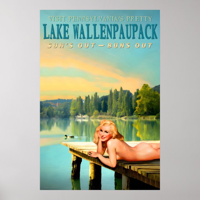 Affiche Épingle Marilyn Monroe Lake Wallenpaupack Pennsylv (Devant)