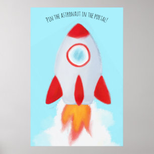 Affiche Épingler l'astronaute sur le portail