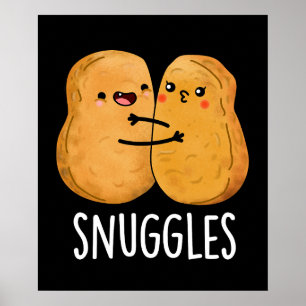 Affiche Épingles Funny Nugget Couple Pun Dark BG
