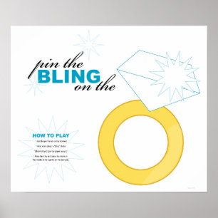 Affiche * Épinglez le bling sur la bague * Jeu de BABY SHO
