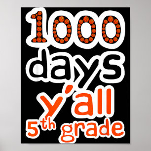 Affiche Épique 1000 Jours Jour Basketball School 1000ème V