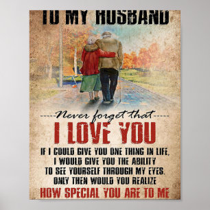 Affiche Épouse Art Pour Mon Mari N'oublie Jamais