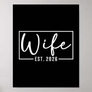 Affiche Épouse en 2026 Couple Marié Mariage Lune de Miel