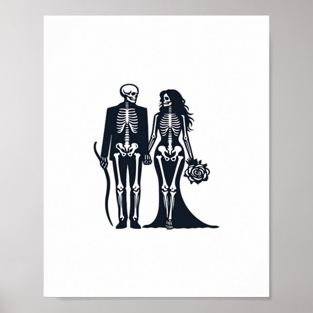 Affiche Épouse et chambre gothique de squelette - Jusqu'à  (Devant)
