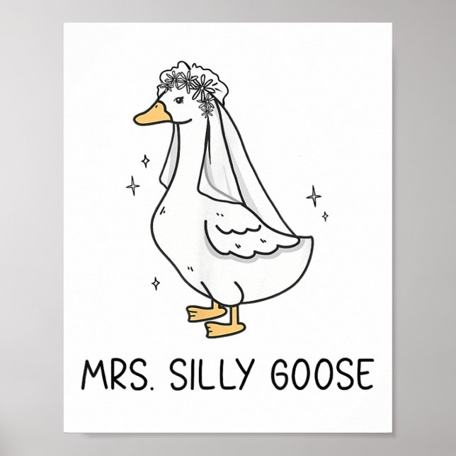 Affiche Épouse Pour Être Mariage Épouse Silly Épouse Goose (Devant)