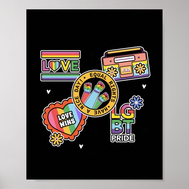 Affiche Equal rights. love wins' Pride day (Devant)