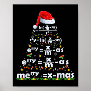 Affiche Équation Math Joyeux X mas Funny Enseignant Math C