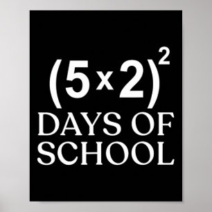 Affiche Équation Mathématique 100e Jour De L'École Enseign