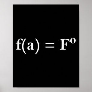 Affiche Équation mathématique Fafo drôle nouveauté profess
