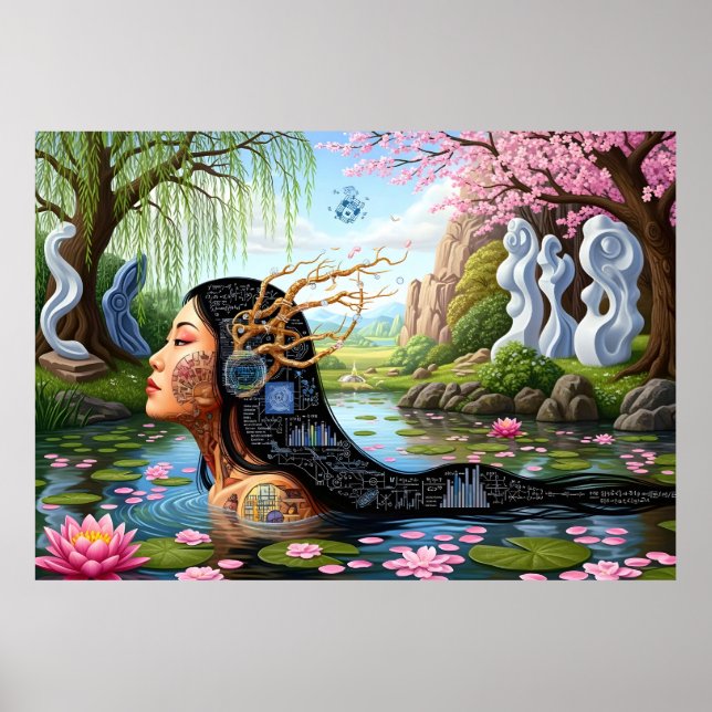 Affiche "Equations in Bloom" - Un portrait numérique (Devant)