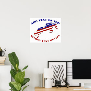Affiche Équestre Patriotique des États-Unis d'Amérique