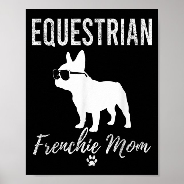 Affiche Equestria Frenchie Maman Drôle Équitation Gif (Devant)