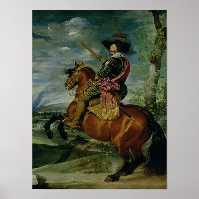 Affiche Equestrian Portrait of Don Gaspar de Guzman (Devant)