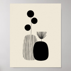 Affiche Équilibre Botanique – Illustration de Vase Minimal