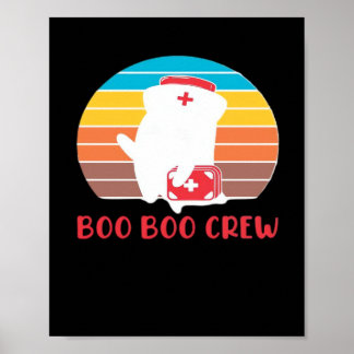 Affiche Équipage Boo Boo Infirmière Drôle Fantôme Hallowee