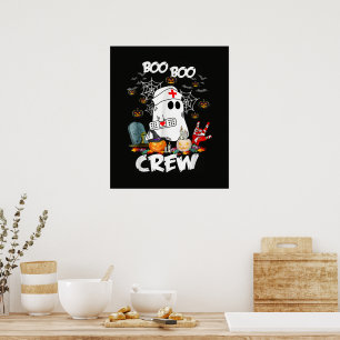 Affiche Équipage Boo Boo Infirmière Fantôme Halloween Épou