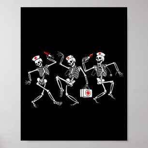 Affiche Équipage Boo Boo Squelette de danse drôle Équipe d