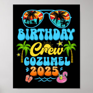 Affiche Équipage d'anniversaire Cozumel Croisière de vacan