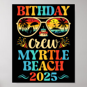 Affiche Équipage d'anniversaire de Myrtle Beach Croisière
