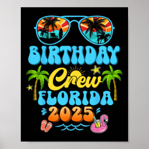 Affiche Équipage d'anniversaire Floride Croisière de vacan