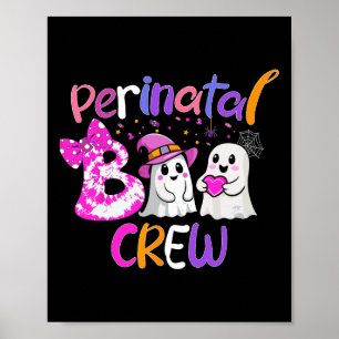 Affiche Équipage De Boo Périnatale Halloween Correspondant