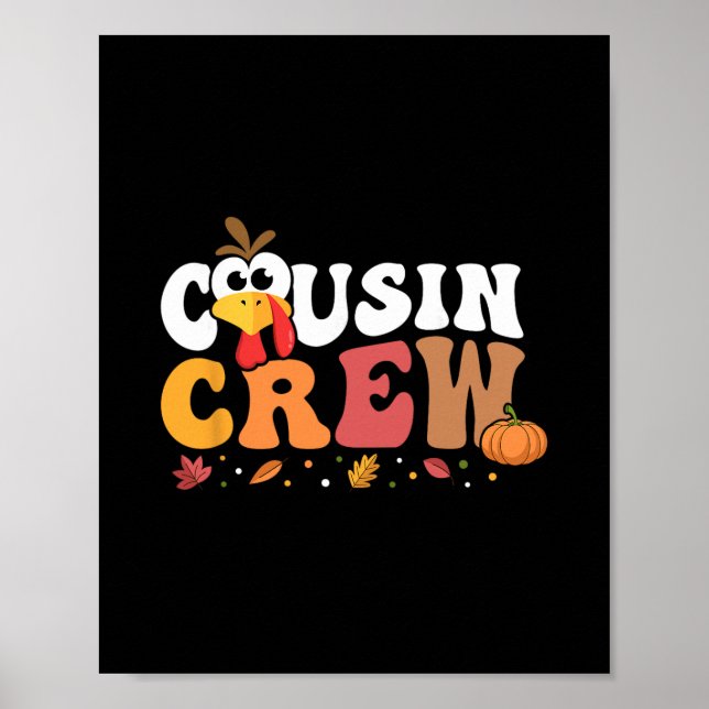 Affiche Équipage de Cousin Thanksgiving Famille Matching D (Devant)
