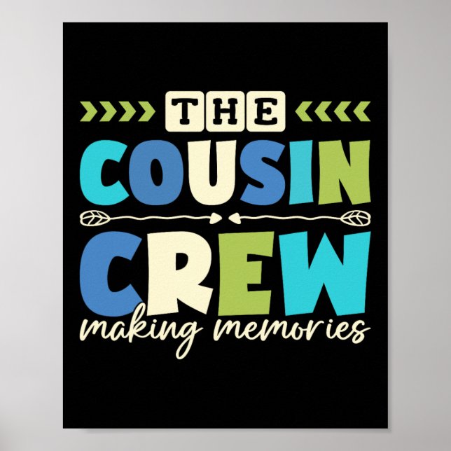 Affiche Équipage de cousins 2025 Création de souvenirs Vac (Devant)
