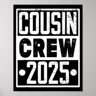 Affiche Équipage de cousins 2025 Design vintage assorti po