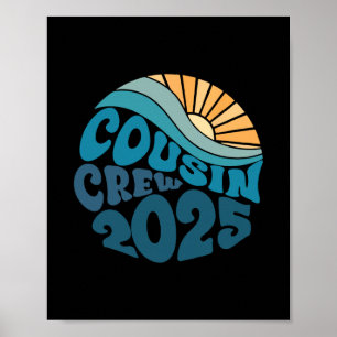 Affiche Équipage de cousins 2025 Voyage à Sunshine Beach V