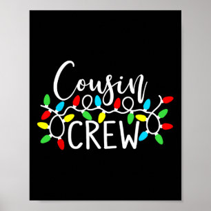 Affiche Équipage de Cousins Noël Xmas Lumières Famille Ten