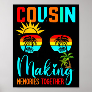 Affiche équipage de cousins voyage de famille à la plage v